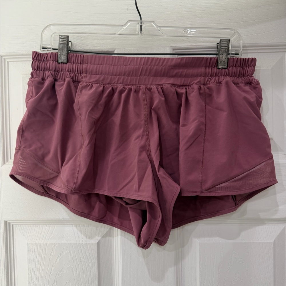 Lululemon Athletica Plum hotty hot shorts (low rise 2.5 inch)